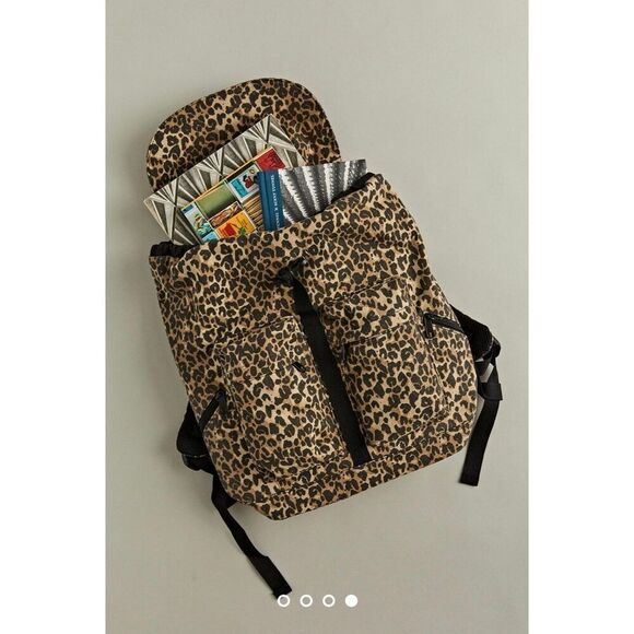 New Urban Outfitters UO Leopard Print Backpack - Picture 3 of 9